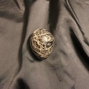 216 G, 2.2"x1.7", Natural Gemstone BlackRainbow Moonstone Egg,